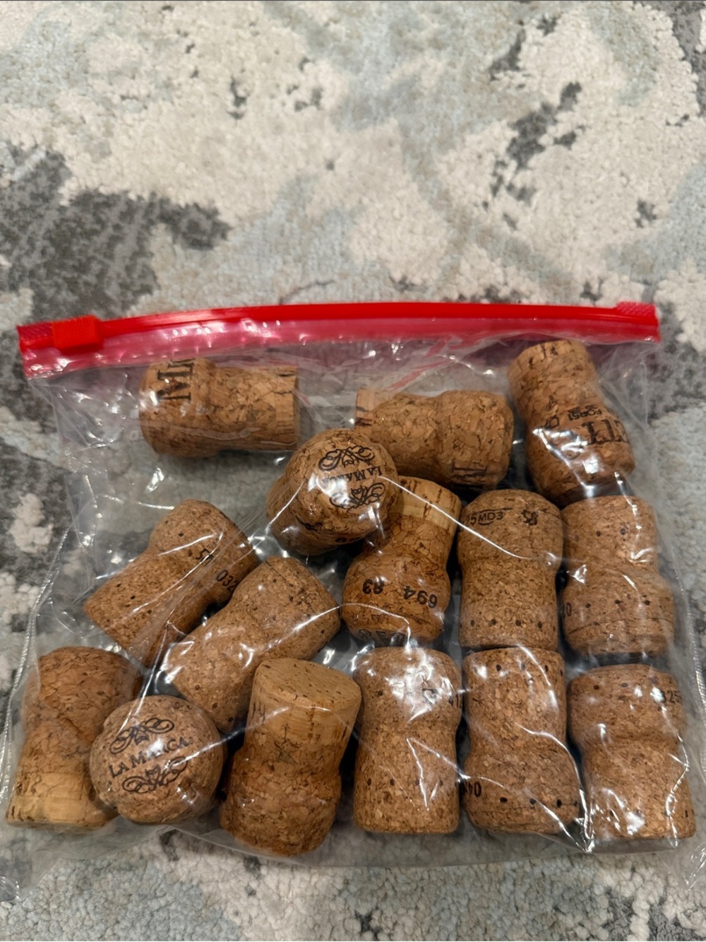 Lot of 15 Prosecco used corks La Marca and Mionetto
